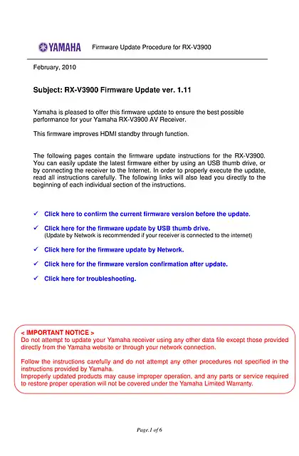 yamaha雅马哈RX-V3900 Installation manual